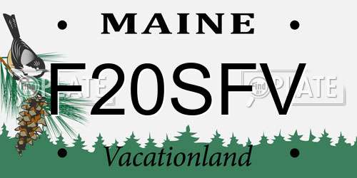 F20SFV Maine License Plate