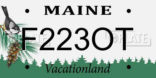 F223OT Maine License Plate