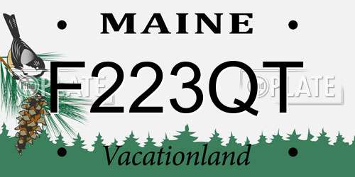 F223QT Maine License Plate