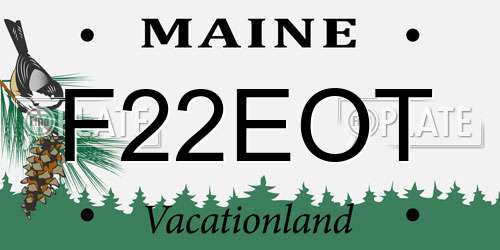F22EOT Maine License Plate