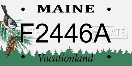 F2446A Maine License Plate