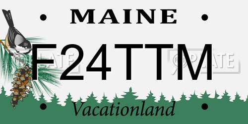 F24TTM Maine License Plate