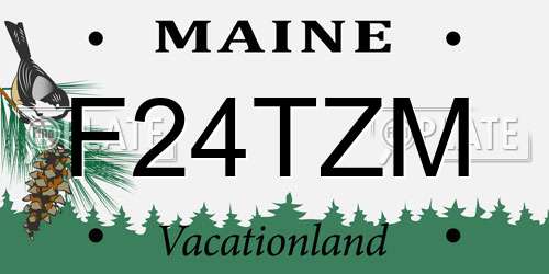F24TZM Maine License Plate