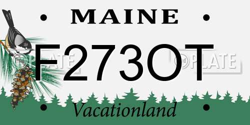 F273OT Maine License Plate