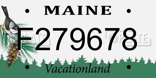 F279678 Maine License Plate
