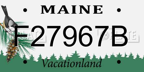 F27967B Maine License Plate