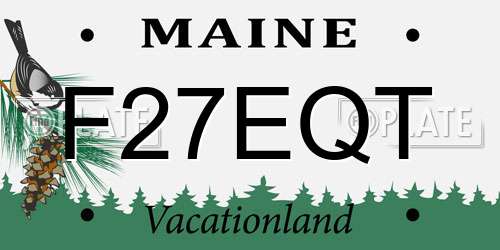 F27EQT Maine License Plate