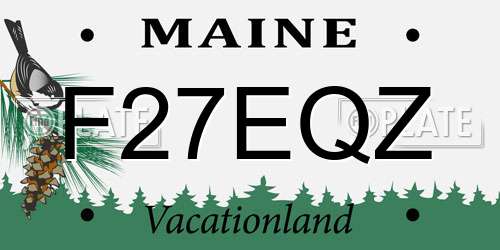 F27EQZ Maine License Plate