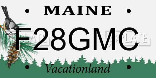 F28GMC Maine License Plate