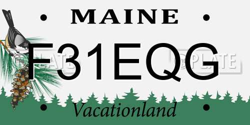 F31EQG Maine License Plate