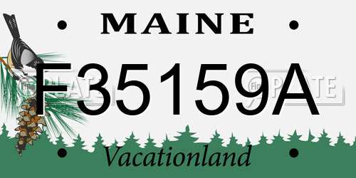 F35159A Maine License Plate