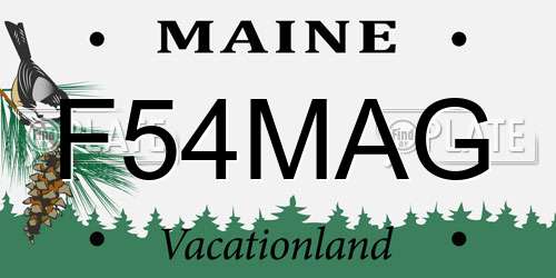 F54MAG Maine License Plate