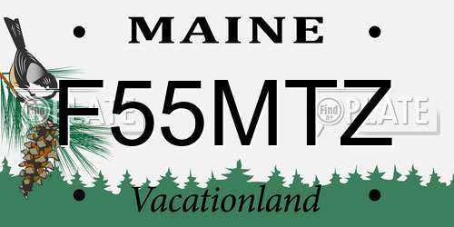 F55MTZ Maine License Plate