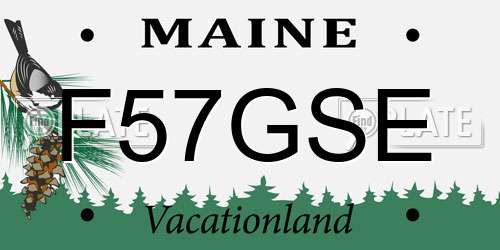 F57GSE Maine License Plate