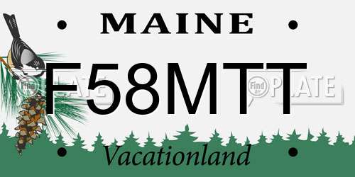 F58MTT Maine License Plate