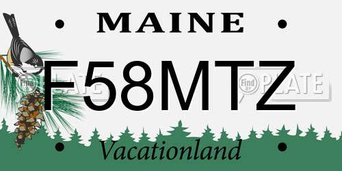F58MTZ Maine License Plate