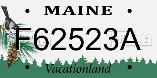F62523A Maine License Plate
