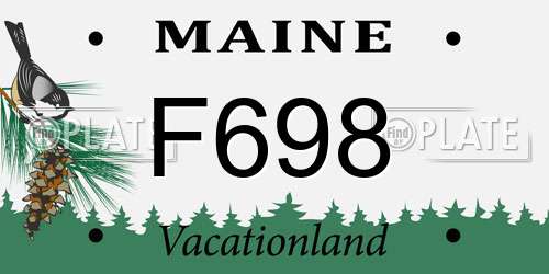 F698 Maine License Plate
