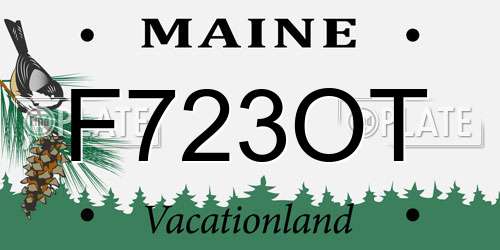 F723OT Maine License Plate