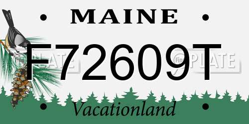 F72609T Maine License Plate