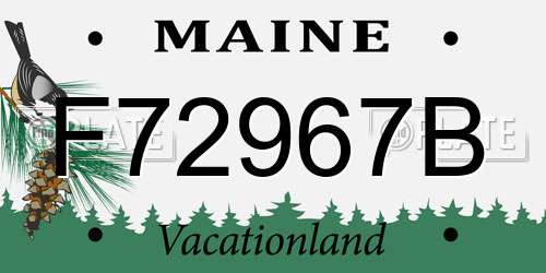 F72967B Maine License Plate