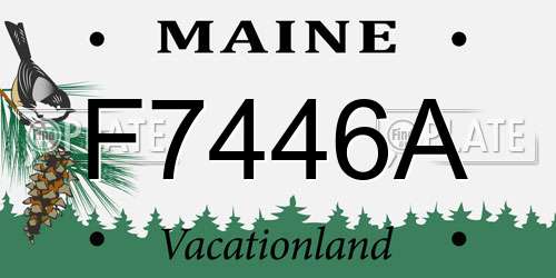 F7446A Maine License Plate