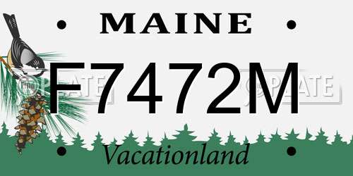 F7472M Maine License Plate