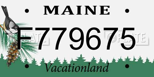 F779675 Maine License Plate