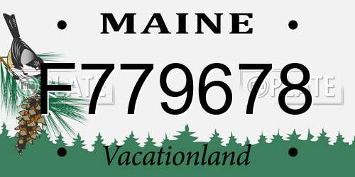 F779678 Maine License Plate