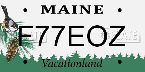 F77EOZ Maine License Plate
