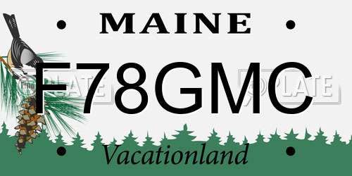 F78GMC Maine License Plate