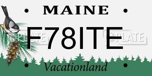 F78ITE Maine License Plate