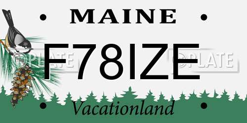 F78IZE Maine License Plate