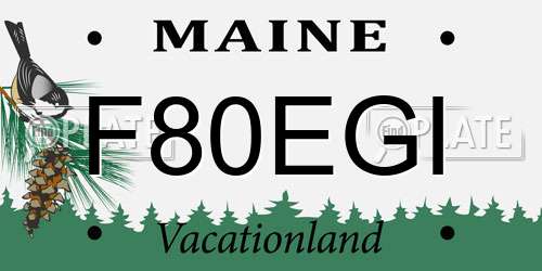 F80EGI Maine License Plate