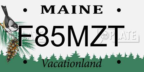 F85MZT Maine License Plate