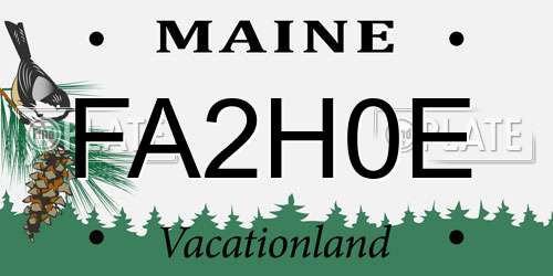FA2H0E Maine License Plate