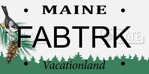 FABTRK Maine License Plate