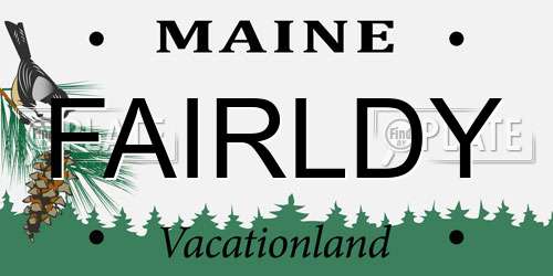 FAIRLDY Maine License Plate