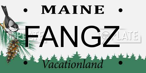 FANGZ Maine License Plate