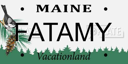 FATAMY Maine License Plate