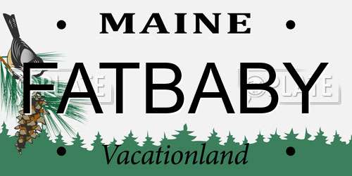 FATBABY Maine License Plate