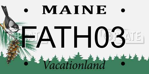 FATH03 Maine License Plate
