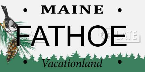 FATHOE Maine License Plate