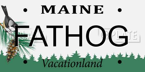 FATHOG Maine License Plate