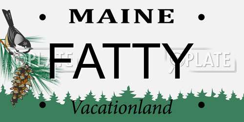 FATTY Maine License Plate