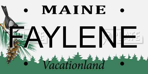 FAYLENE Maine License Plate