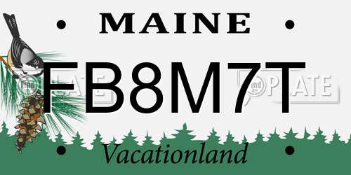 FB8M7T Maine License Plate