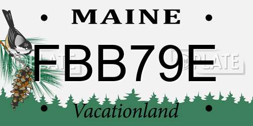 FBB79E Maine License Plate