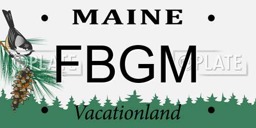FBGM Maine License Plate