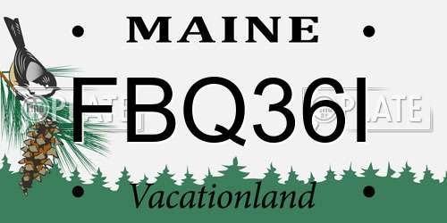 FBQ36I Maine License Plate